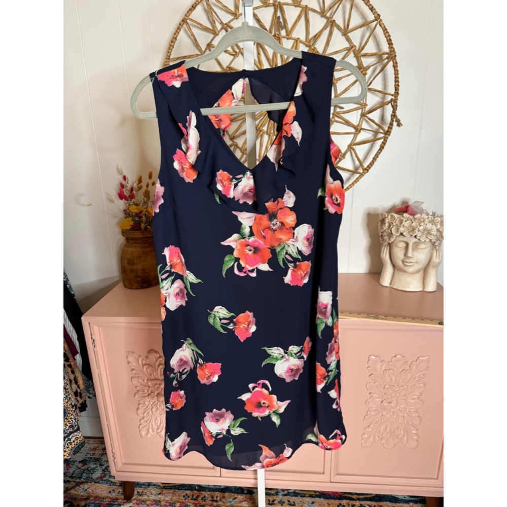 Women's Skies Are Blue Floral Dress Size‎ S Navy